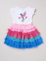 Miss Pink Sequin Embroidery Floral Tutu Dress - Image 2 of 3