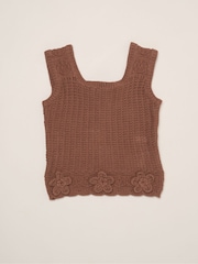Miss Brown Scallop Floral Set With Strappy Top, Shorts & Bag 3 Piece - Image 3 of 6