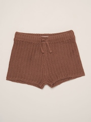 Miss Brown Scallop Floral Set With Strappy Top, Shorts & Bag 3 Piece - Image 5 of 6