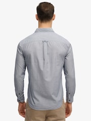 SUPERDRY Grey Cut Away Poplin Long Sleeve Shirt - Image 3 of 5