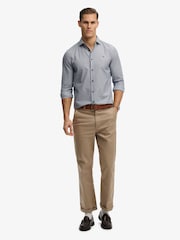 SUPERDRY Grey Cut Away Poplin Long Sleeve Shirt - Image 4 of 5