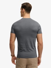 Superdry Grey Essential Company Logo Embroidered T-Shirt - Image 3 of 8