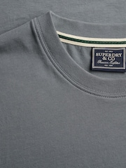 Superdry Grey Essential Company Logo Embroidered T-Shirt - Image 8 of 8