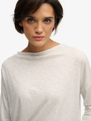 Γκρι - Superdry Studios Μπλούζα Μακρυμάνικη με λαιμόκοψη σε σχήμα βάρκα - Εικόνα 2 από 8