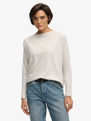 Γκρι - Superdry Studios Μπλούζα Μακρυμάνικη με λαιμόκοψη σε σχήμα βάρκα - Εικόνα 5 από 8