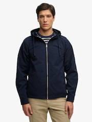 Blå - SUPERDRY Jakke med hette i vasket twill - Bilde 6 av 8