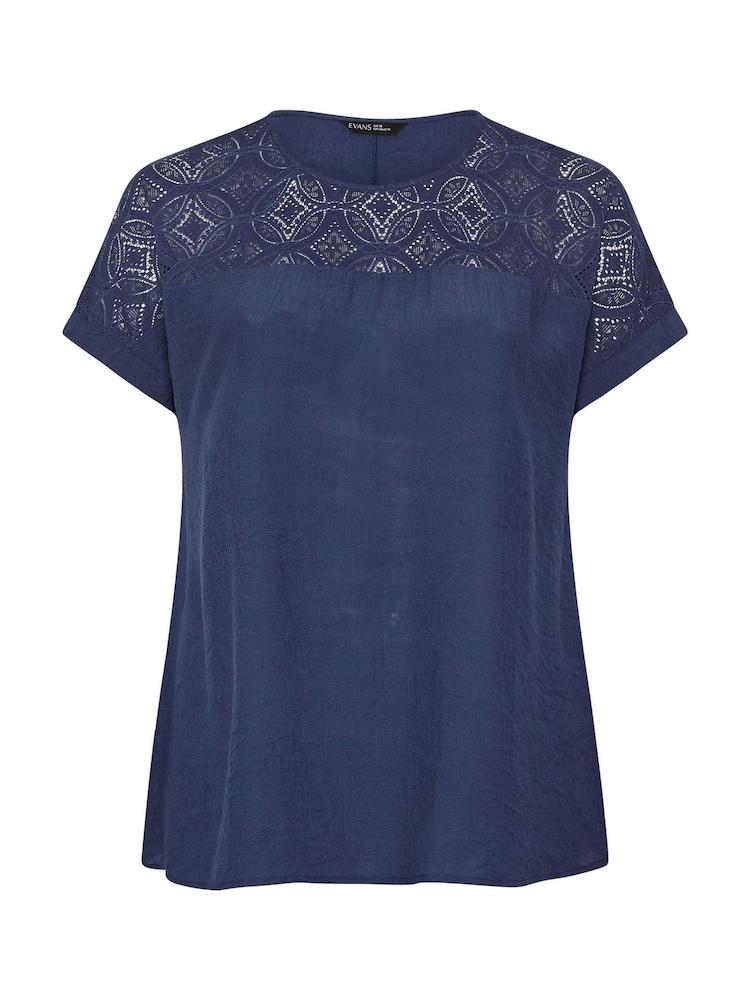 Evans Lace Yoke Top - Imaginea 5 din 5