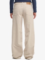 SUPERDRY Cream Mid Waist Baggy Mini Cord Trousers - Image 3 of 7