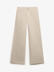SUPERDRY Cream Mid Waist Baggy Mini Cord Trousers - Image 6 of 7
