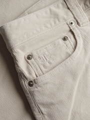 SUPERDRY Cream Mid Waist Baggy Mini Cord Trousers - Image 7 of 7