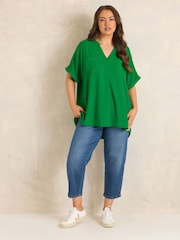 Evans Green Short Sleeve Airflow Blouse - Image 2 of 5