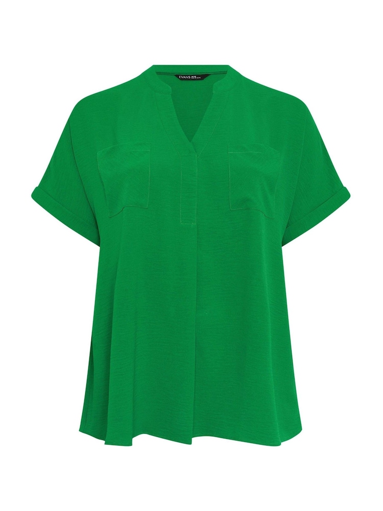 Evans Green Short Sleeve Airflow Blouse - Image 5 of 5