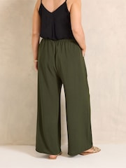 Evans Green Wide Leg Airflow Trousers - Image 3 of 5
