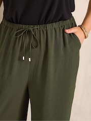 Evans Green Wide Leg Airflow Trousers - Image 4 of 5