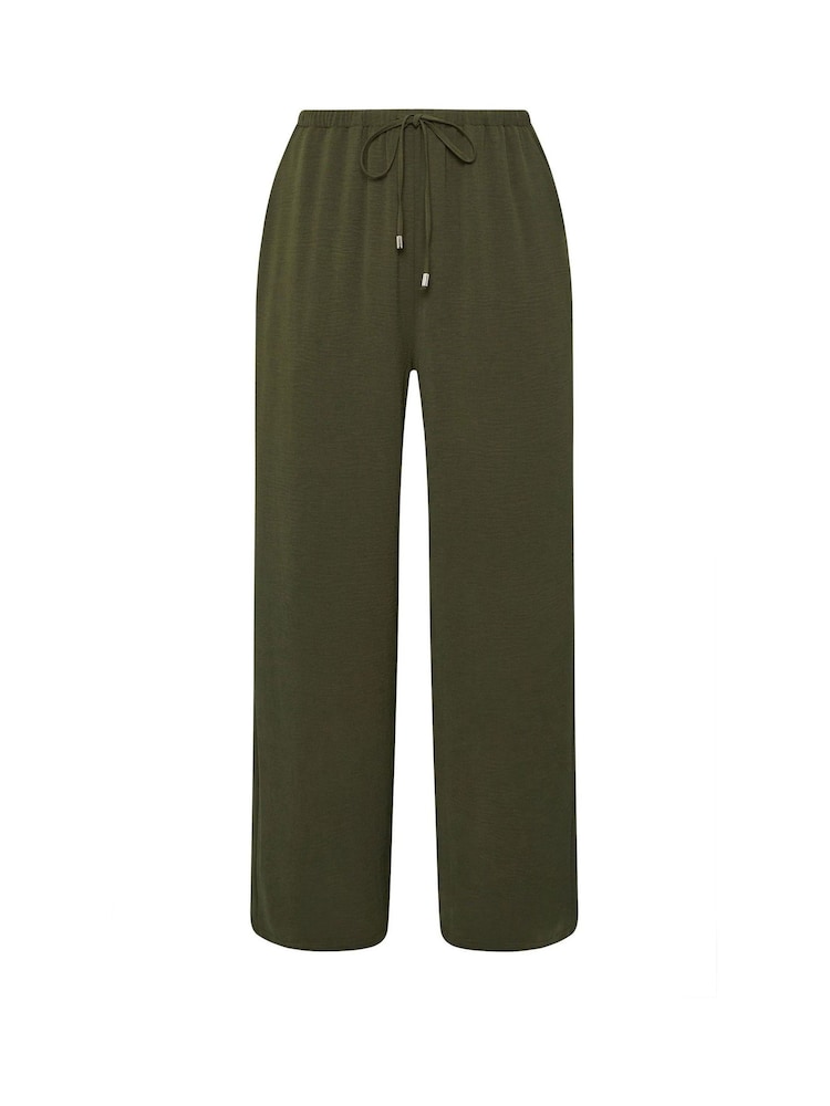 Evans Green Wide Leg Airflow Trousers - Image 5 of 5