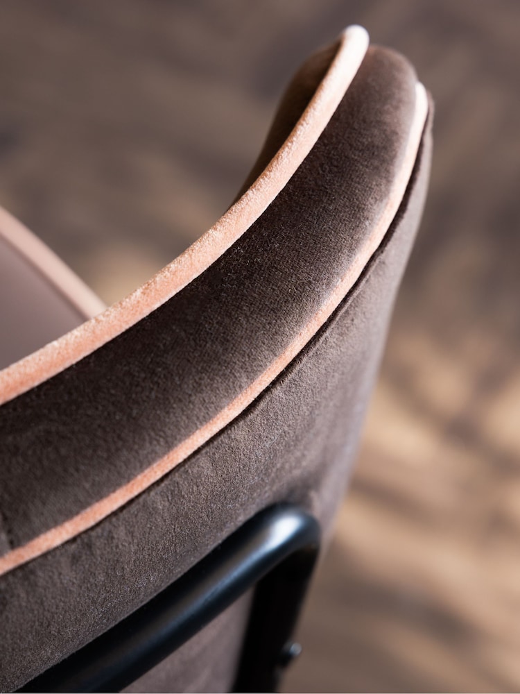 Rockett St George Signature Velvet After Dark Brown Perfect Adjustable Height Bar Stool - Image 2 of 8 Rockett St George Signature Velvet After Dark Brown Perfect Adjustable Height Bar Stool - Image 2 of 8