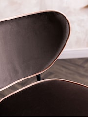 Rockett St George Signature Velvet After Dark Brown Perfect Adjustable Height Bar Stool - Image 3 of 8