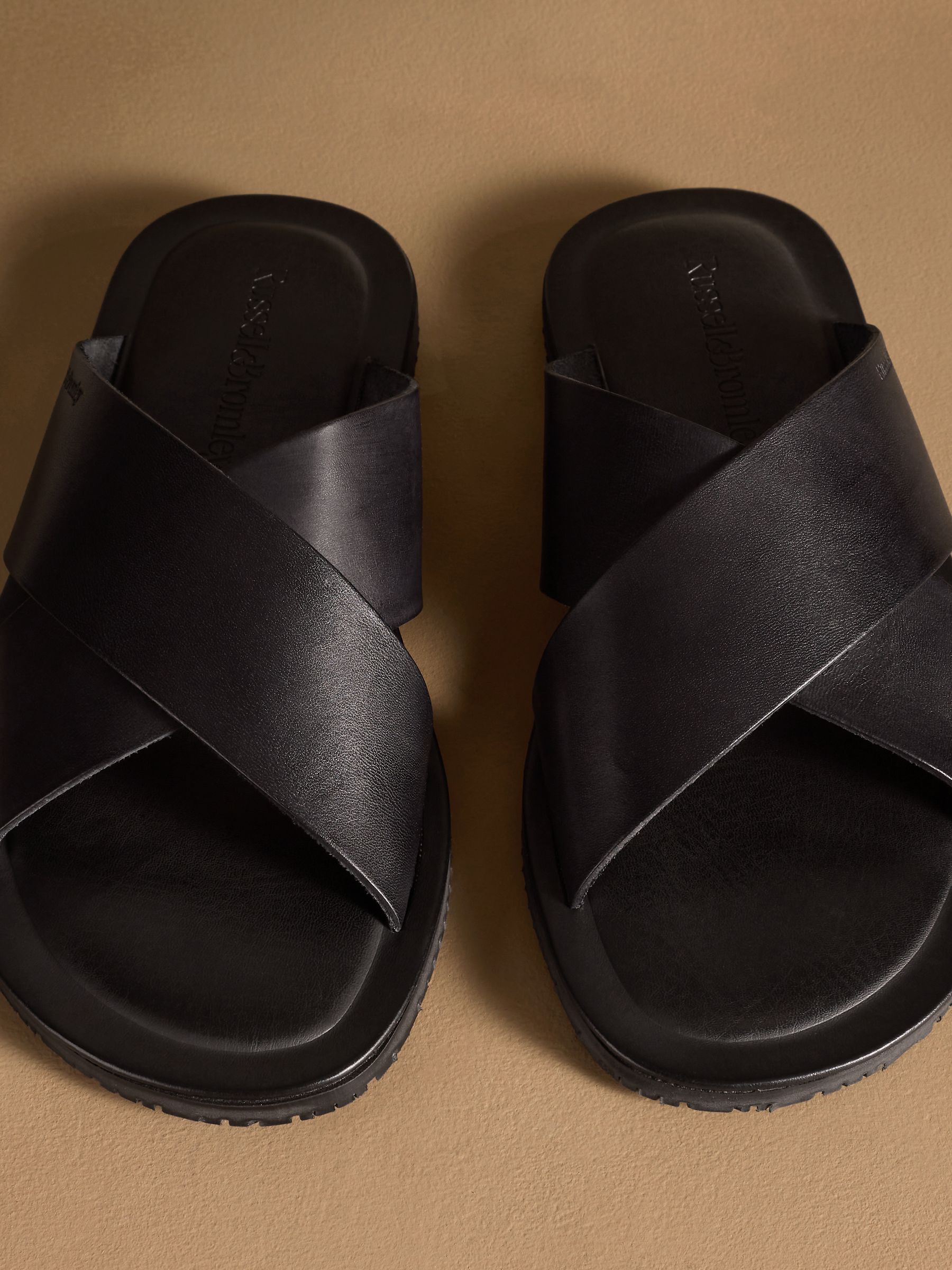 Buy Russell & Bromley Black Dalvey Cross Strap Sandals from Next