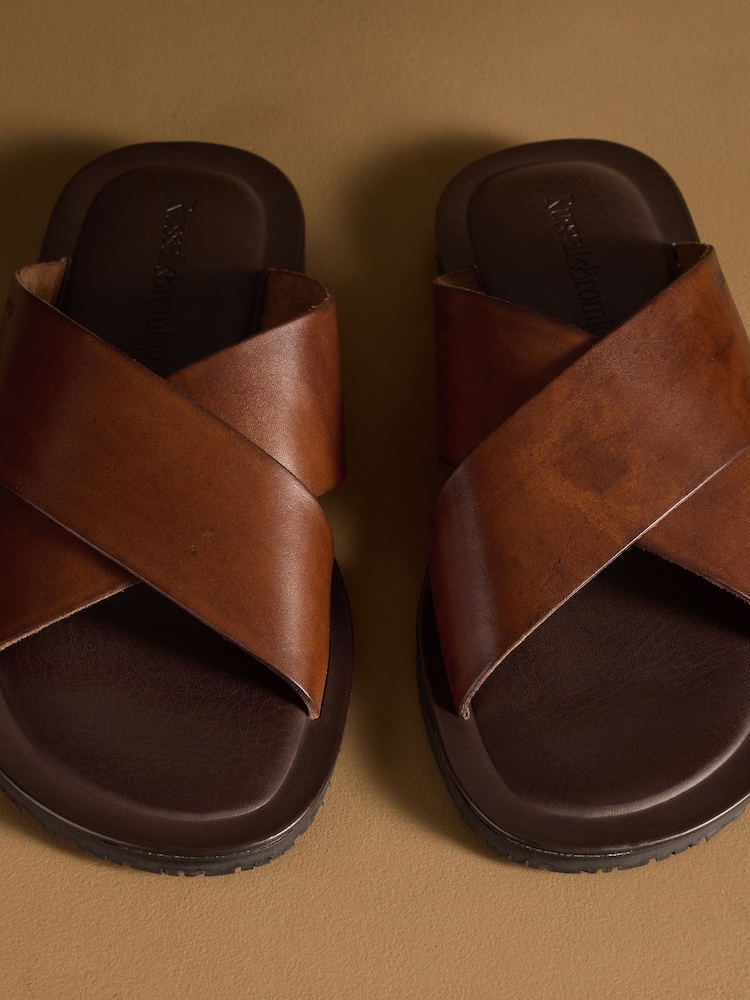 Brun - Russell & Bromley Dalvey Cross Strap Sandals - Image 6 de 6