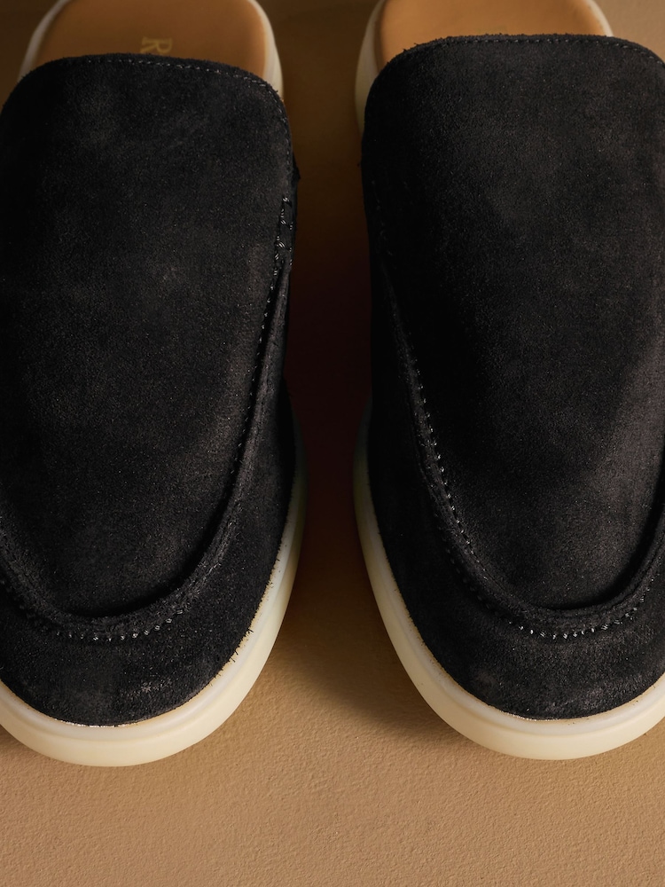 Russell & Bromley Black Carmel Mule Soft Loafers - Image 7 of 7