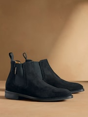 Russell & Bromley Black Suede Burlington Chelsea Boots - Image 1 of 7