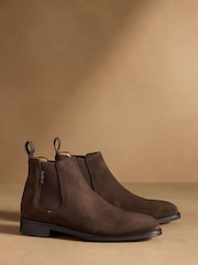 Russell & Bromley Chocolate Brown Burlington Chelsea Boots - Image 1 of 7