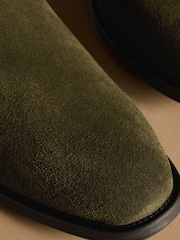 Russell & Bromley Olive Green Burlington Chelsea Boots - Image 4 of 7