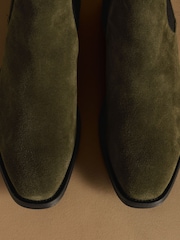 Russell & Bromley Olive Green Burlington Chelsea Boots - Image 7 of 7