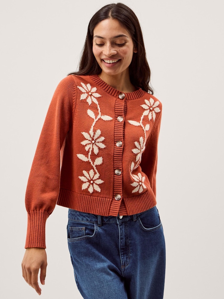 Monsoon Fiona Floral Embroidered Cardigan - Изображение 1 5