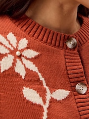 Monsoon Fiona Floral Embroidered Cardigan - Изображение 3 5