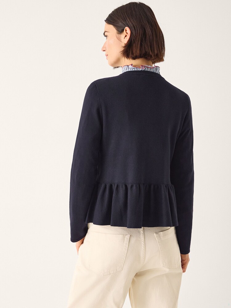 Monsoon Blue Prune Peplum Cardigan - Image 2 of 5