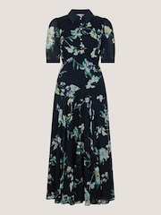Monsoon Lilwen Floral Midi Tea Dress - Imaginea 5 din 5