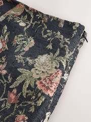 Black Floral Jacquard MIni Skirt - Image 6 of 7