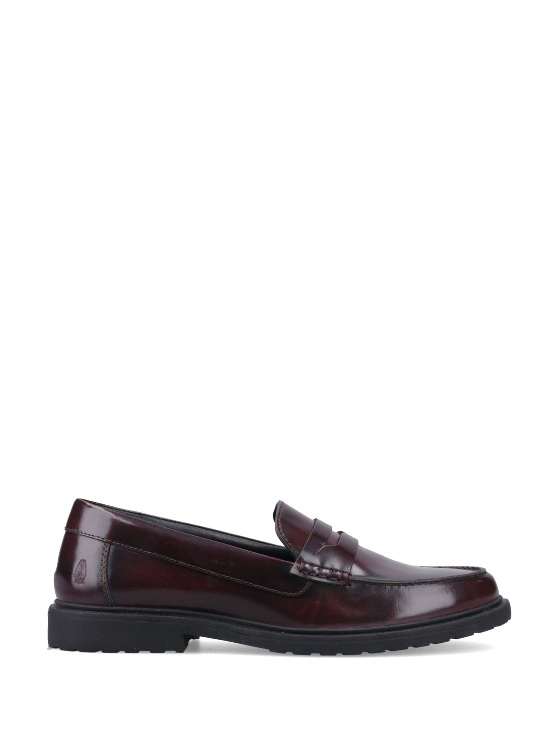 Hush Puppies Women's Purple Verity Slip On Leather Plum Loafers Uk Size 4 - Image 3