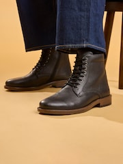Hush Puppies Black Irwin Lace Up Boots - Image 1 of 5