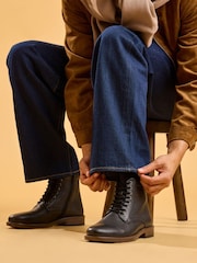 Hush Puppies Black Irwin Lace Up Boots - Image 2 of 5