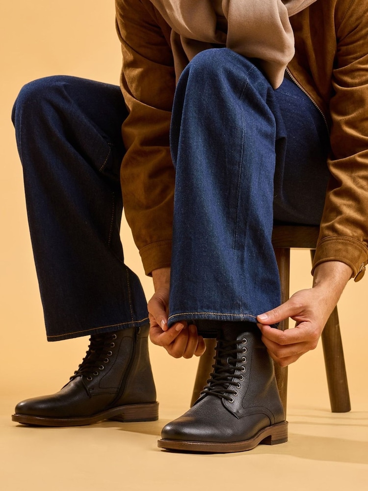 Hush Puppies Black Irwin Lace Up Boots - Image 2 of 5 Hush Puppies Black Irwin Lace Up Boots - Image 2 of 5