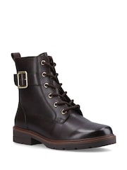 Hush Puppies Brown Teagan Biker Boots - Image 2 of 4