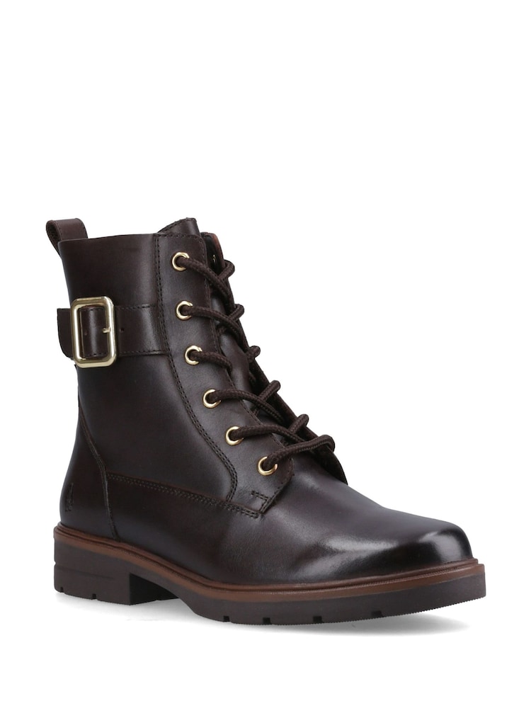Hush Puppies Brown Teagan Biker Boots - Image 2 of 4