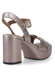 Hush Puppies Metallic Ophelia Leather Heel Sandals - Image 2 of 4