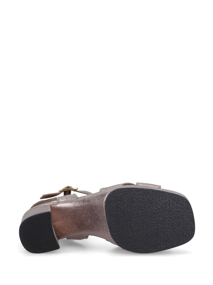 Hush Puppies Metallic Ophelia Leather Heel Sandals - Image 4 of 4