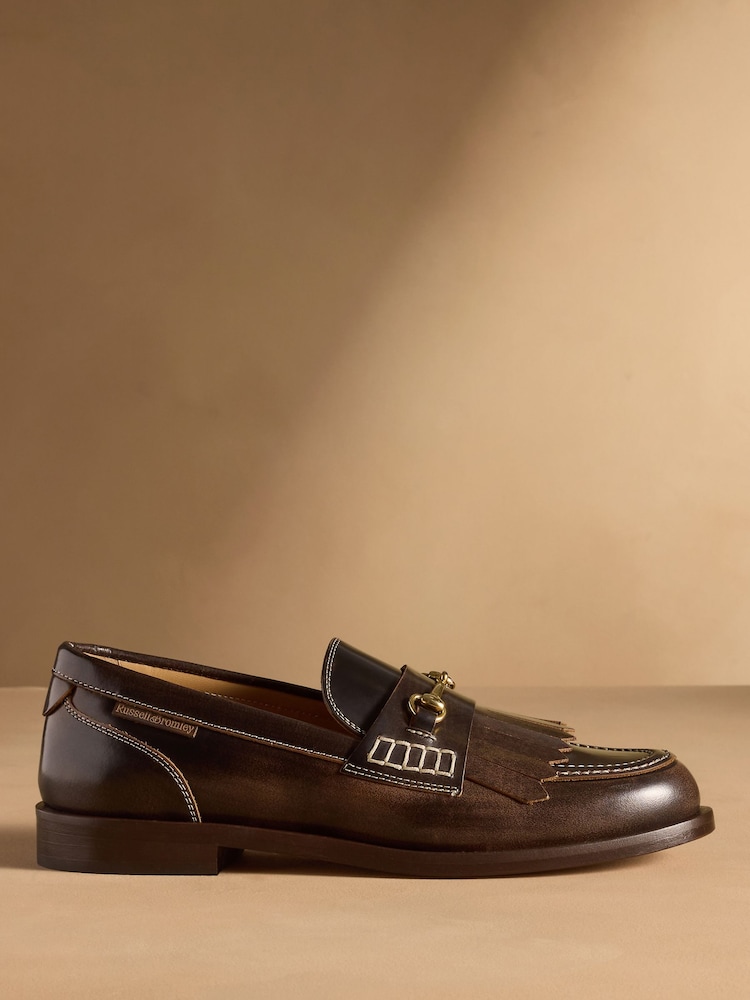 Russell & Bromley Brown Dalston Fringe Loafers - Image 2 of 7 Russell & Bromley Brown Dalston Fringe Loafers - Image 2 of 7