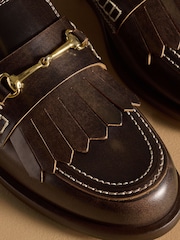 Russell & Bromley Brown Dalston Fringe Loafers - Image 4 of 7