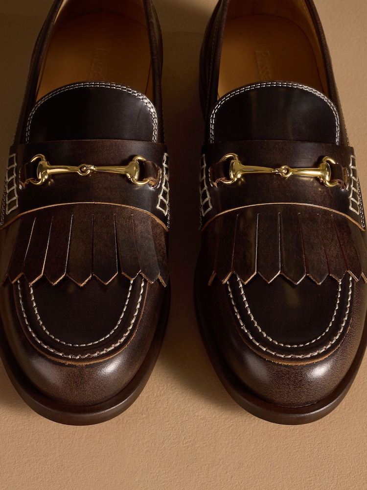 Russell & Bromley Brown Dalston Fringe Loafers - Image 7 of 7 Russell & Bromley Brown Dalston Fringe Loafers - Image 7 of 7