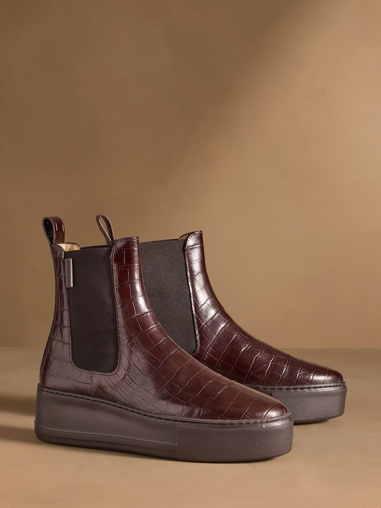 Russell & Bromley Brown Park Way Flatform Chelsea Boots - Image 1 of 7