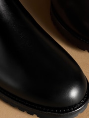 Russell & Bromley Black Lake Size Zip Faux Fur Lined Boots - Image 4 of 7