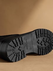 Russell & Bromley Black Lake Size Zip Faux Fur Lined Boots - Image 5 of 7