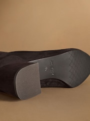 Russell & Bromley Brown Harrington Short Block Heel Sock Boots - Image 5 of 7