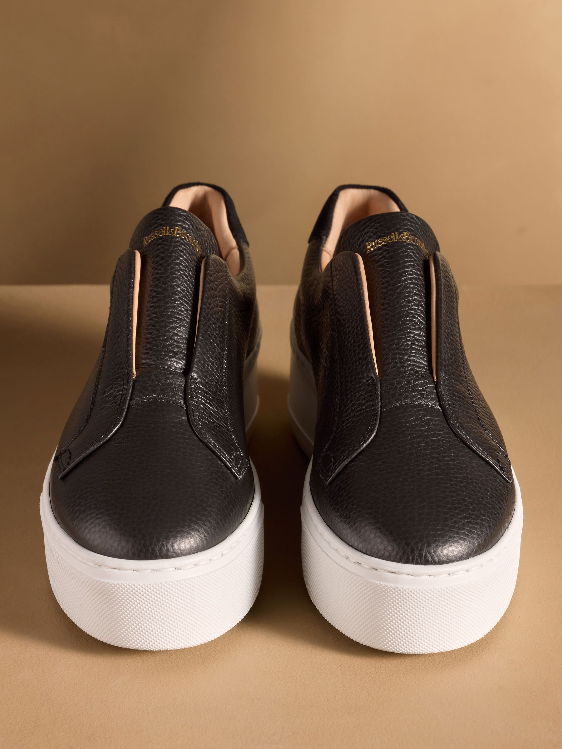 Buy Russell & Bromley Black/White Park Up Laceless Flatform