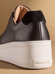 ブラック / ホワイト - Russell & Bromley Park Up レースレス フラットフォーム スニーカー - 画像 4 / 7